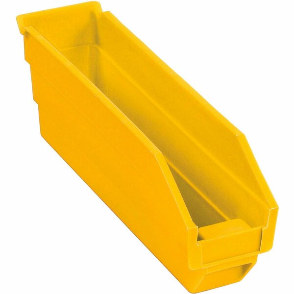 Global Industrial Plastic Nesting Storage Shelf Bin 2-3/4inW x 11-5/8inD x 4inH Yellow 184836YL